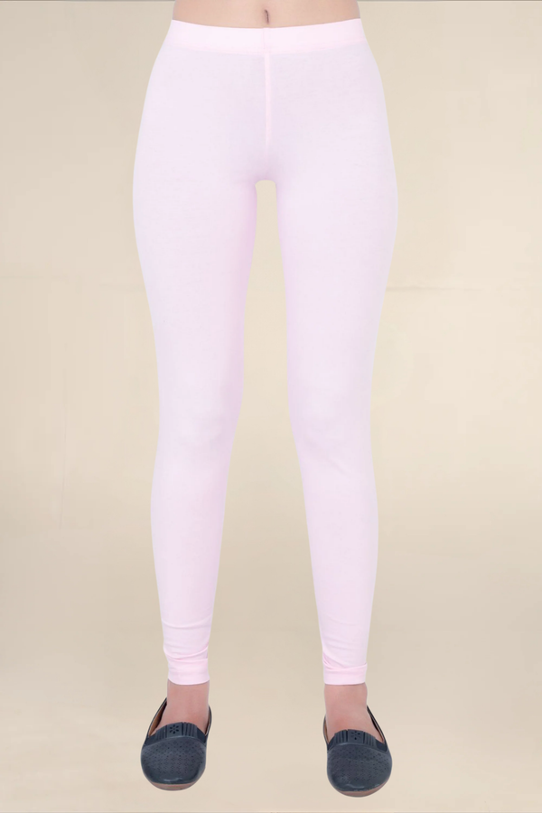 WOMEN BABY PINK ANKLE LENGTH LEGGING