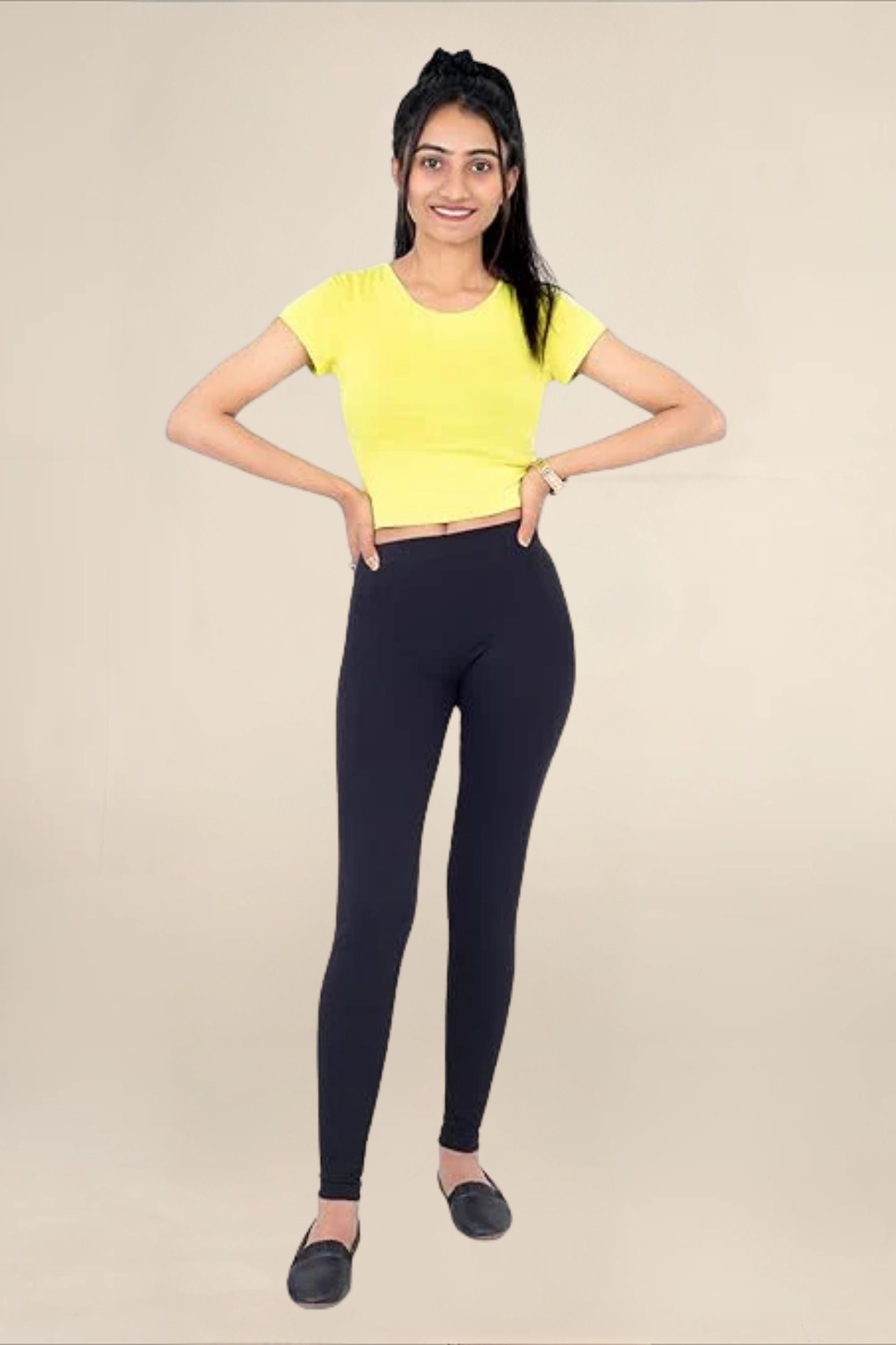 WOMEN NAVY REGULAR LENGTH LEGGING