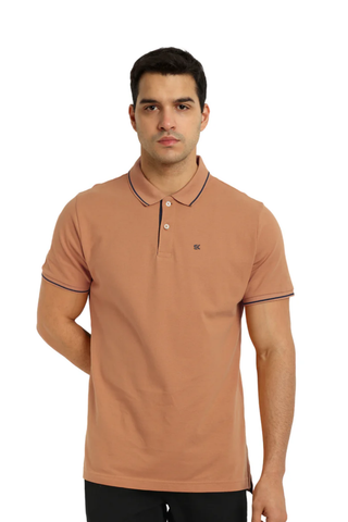 Men Biscuit Tipping Polo T-Shirt