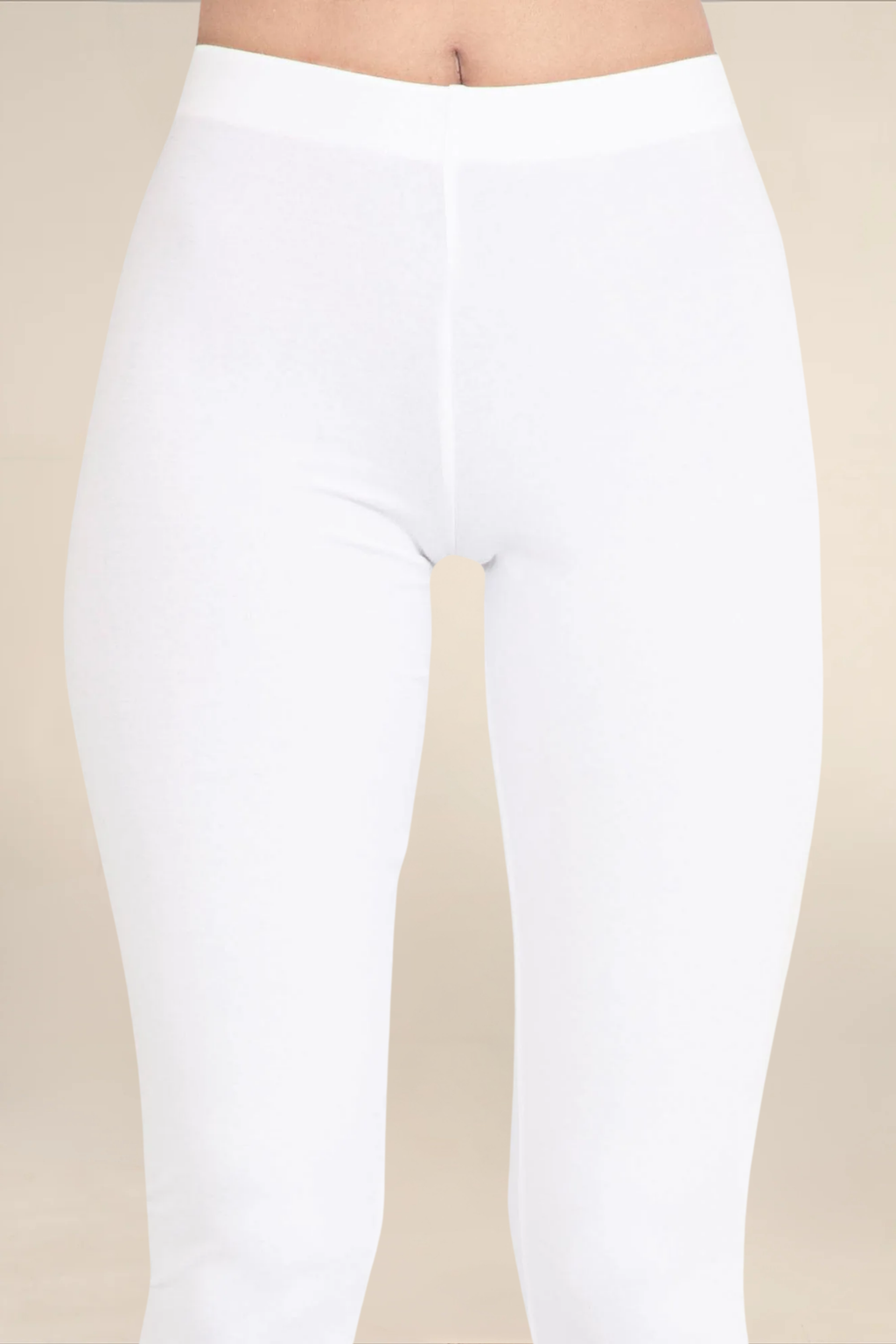 Women White Ankle Length Legging