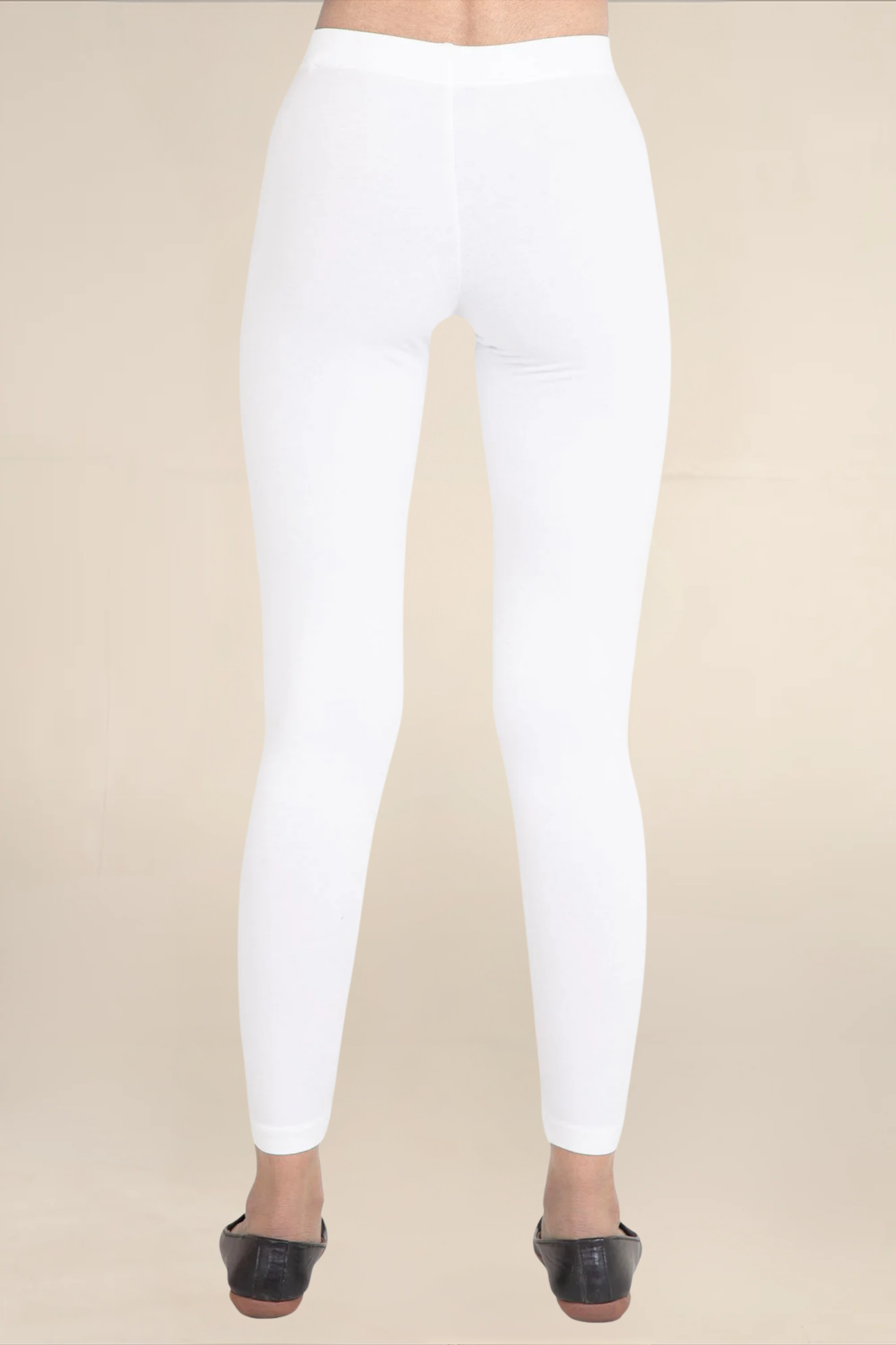 Women White Ankle Length Legging