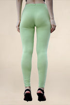 Women Light Green Regular Legging