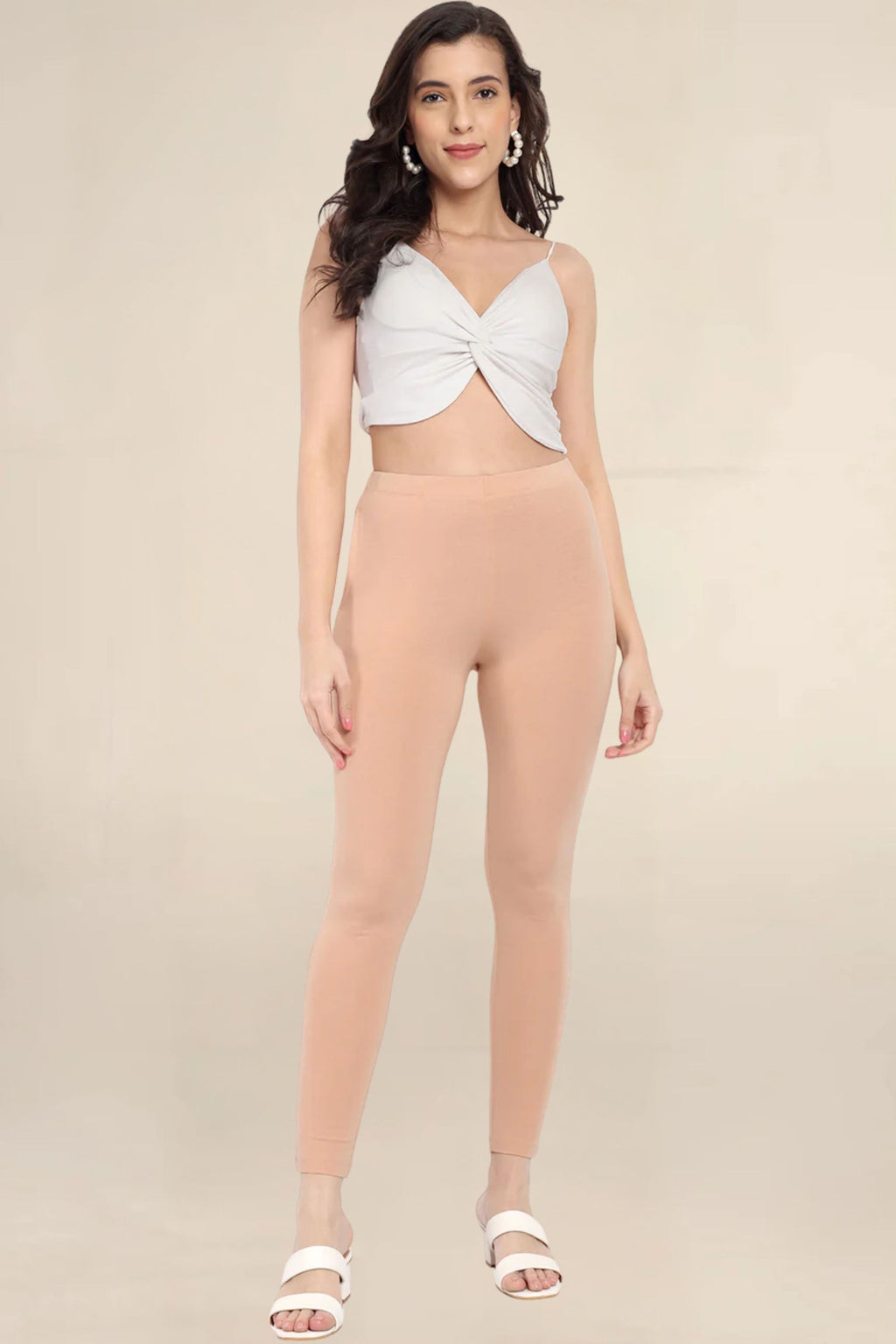 ONE SKY WOMEN WHEAT SKIN SOLID LEGGINGS