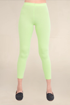 Women Soft Green Ankle Length Legging