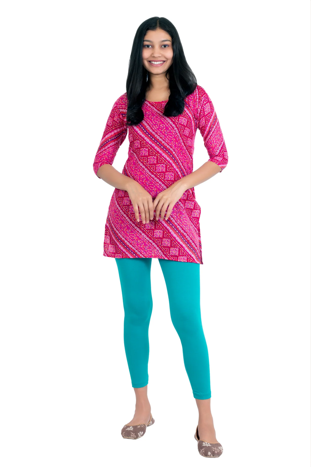Women Sea Green Ankle Length Legging