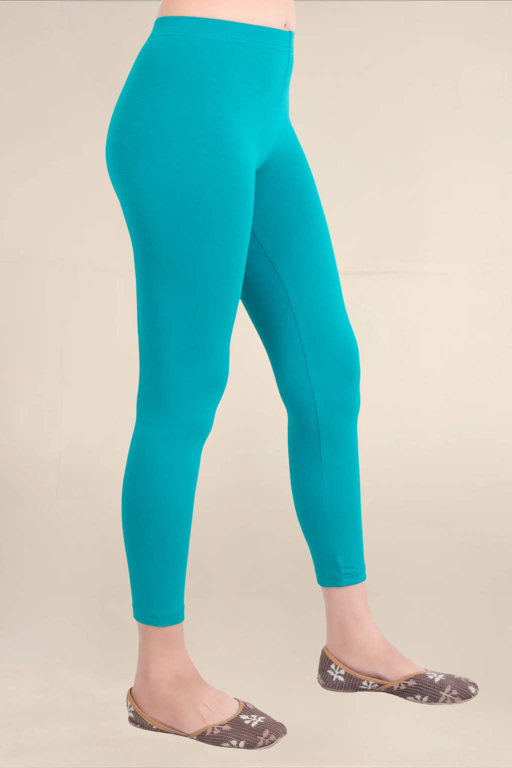 Women Sea Green Ankle Length Legging