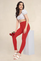 Women Crimson Regular Legging