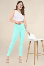 Women Sea Green Regular Legging