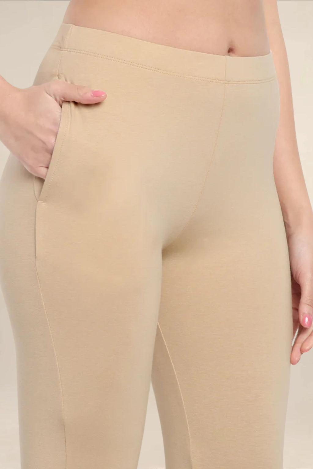 WOMENS LIGHT SKIN REGULAR LENGTH POCKET LEGGING