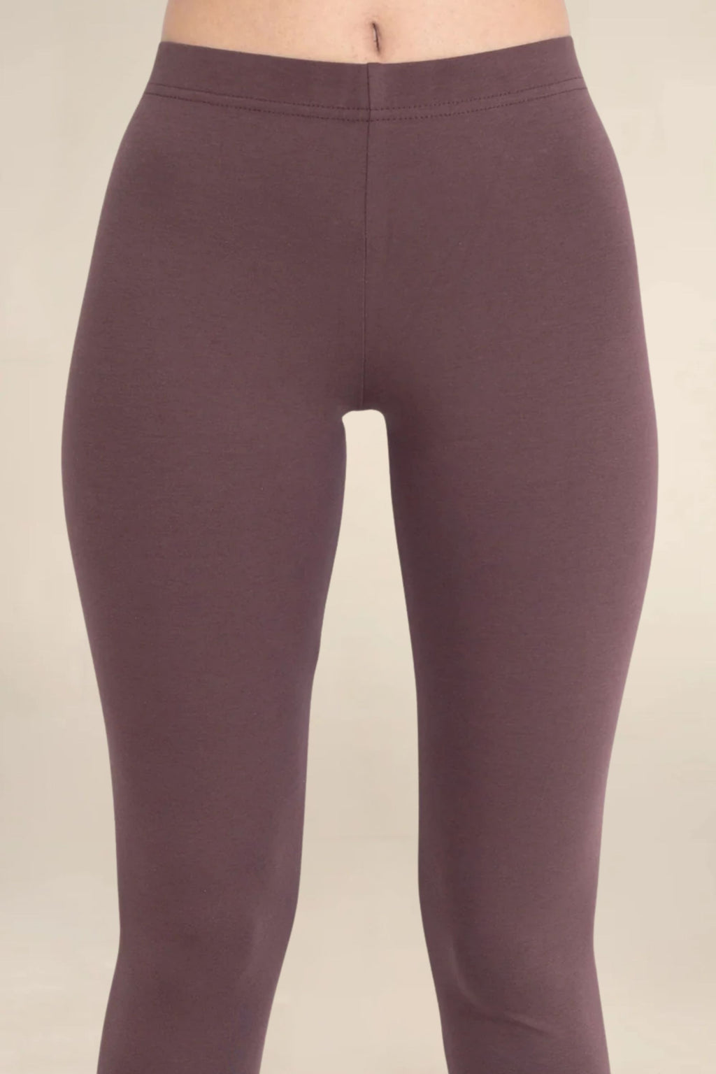 Women Dark Brown Breathable Long Length Legging