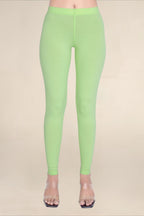Women Soft Green Breathable Long Length Legging