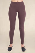 Women Dark Brown Breathable Long Length Legging
