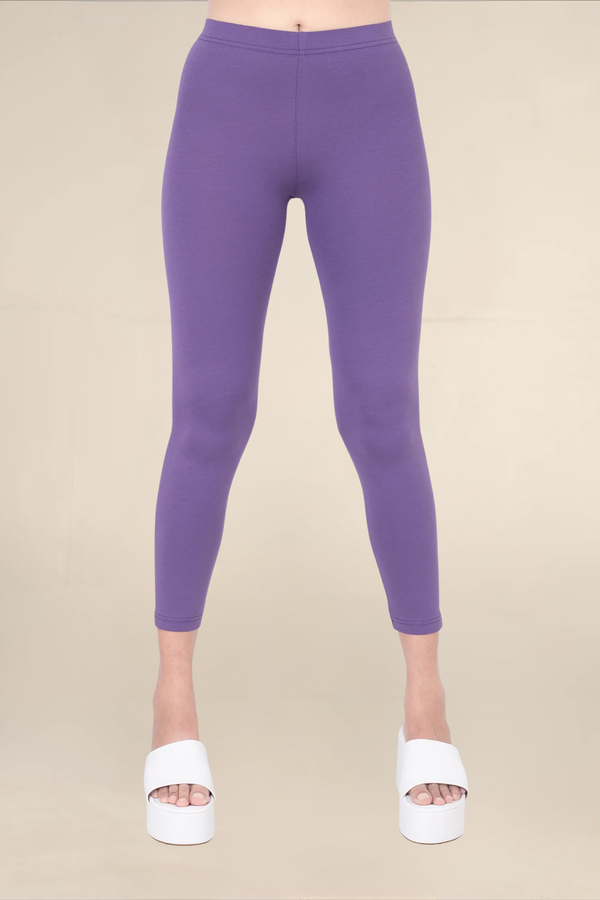 Women Purple Ankle Length Legging
