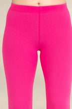 Women Dark Fuscia Breathable Long Length Legging