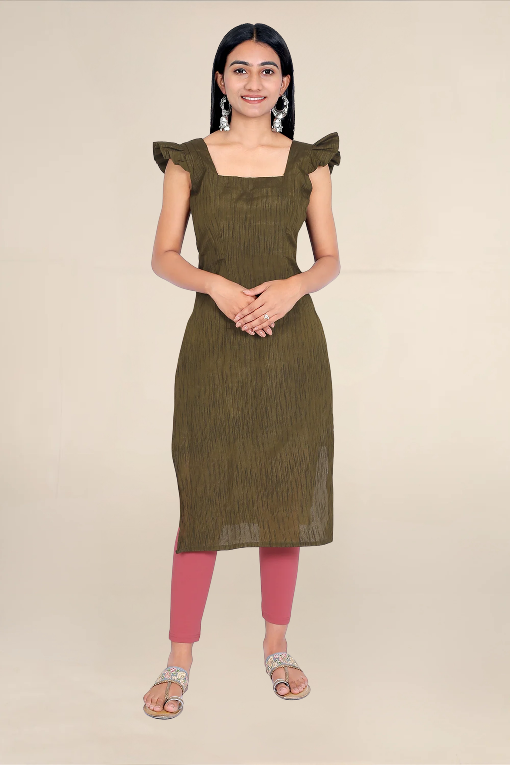 Women Powder Ankle Length Legging