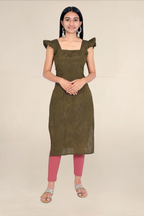Women Powder Ankle Length Legging