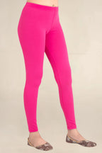 Women Dark Fuscia Breathable Long Length Legging