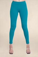 Women Sea Green Breathable Long Length Legging