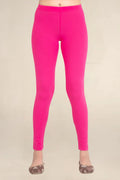 Women Dark Fuscia Breathable Long Length Legging
