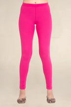 Women Dark Fuscia Breathable Long Length Legging