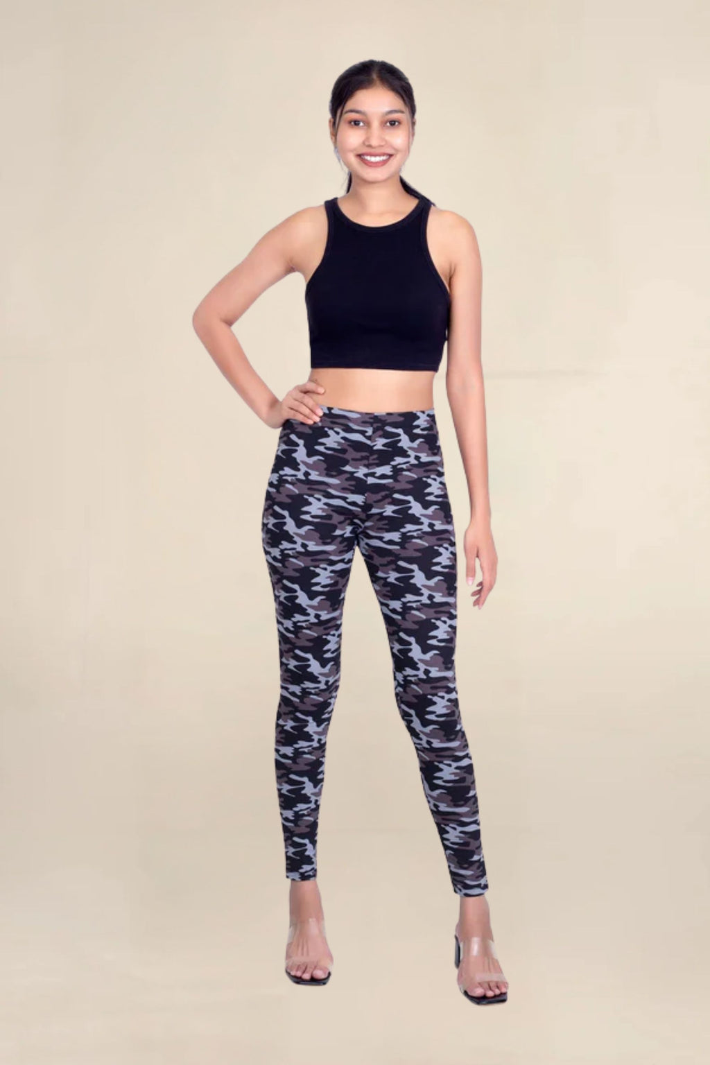 Women Elephant Printed Stretchable Legging