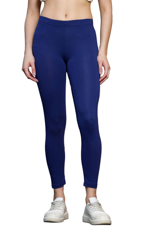 WOMEN ELECTRIC BLUE ANKLE LENGTH LEGGING