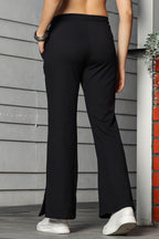 WOMEN BLACK PRINTED FLARED FIT BOTTOM