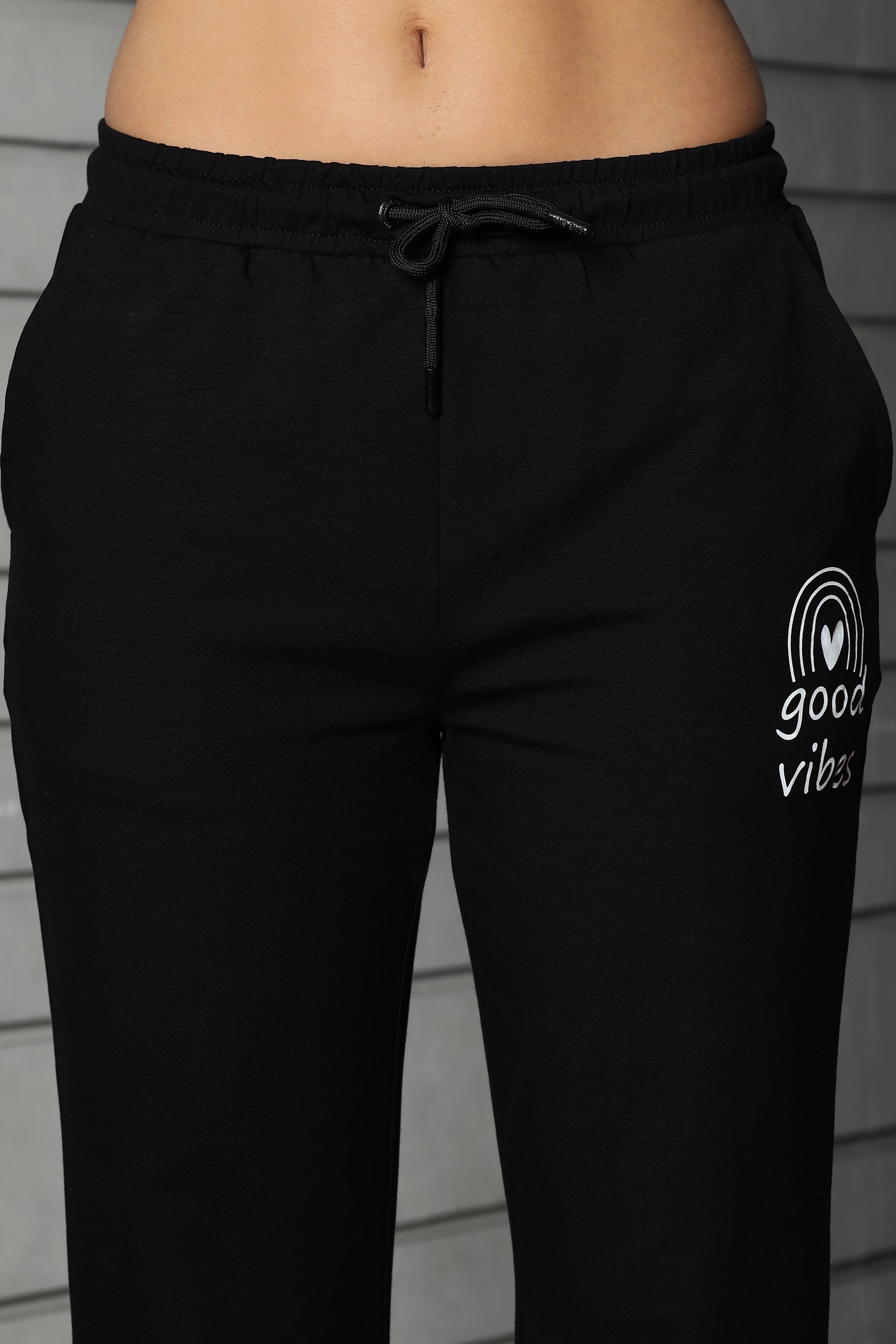 WOMEN BLACK PRINTED FLARED FIT BOTTOM