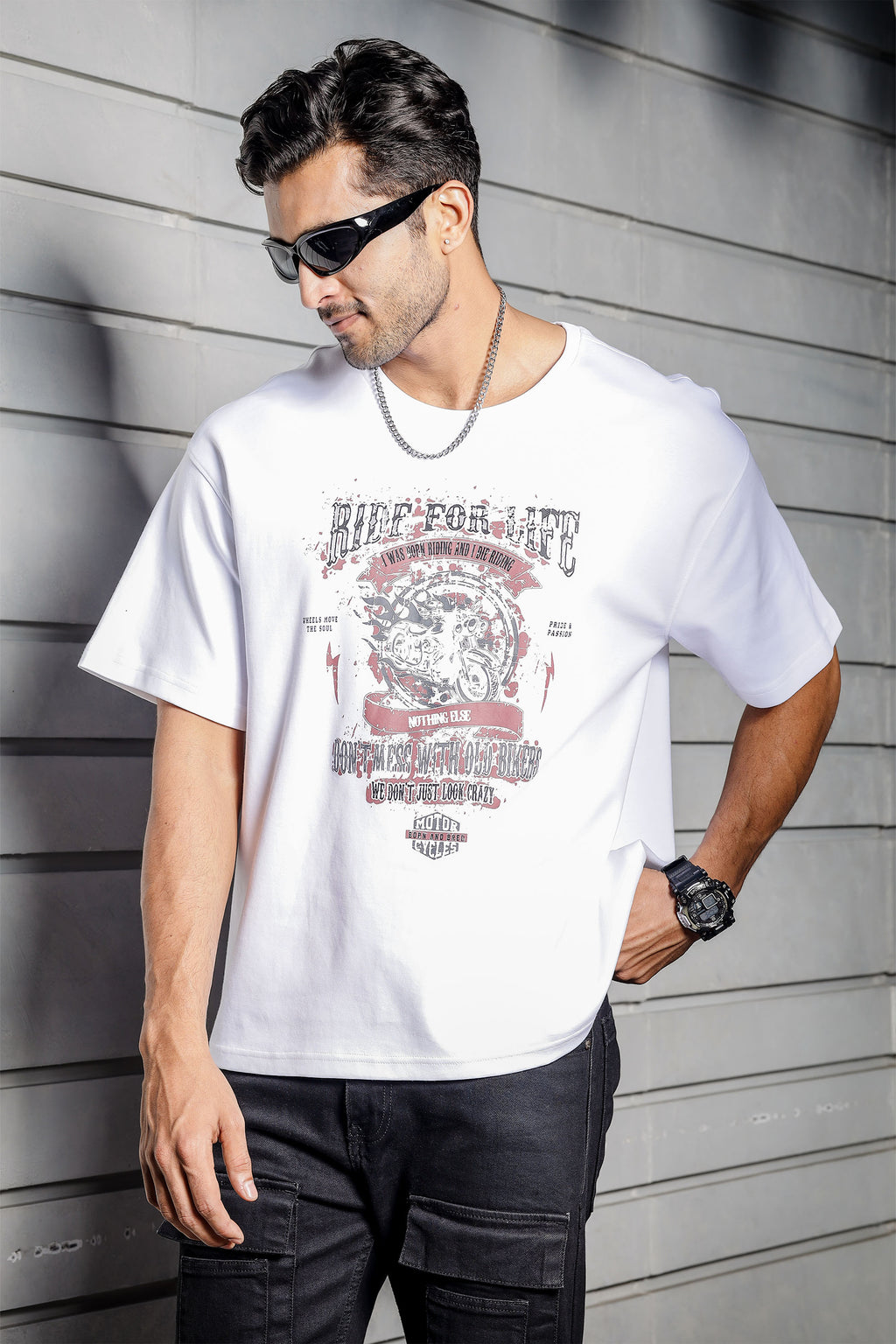 Men's Pure Cotton Printed Oversized T-Shirt