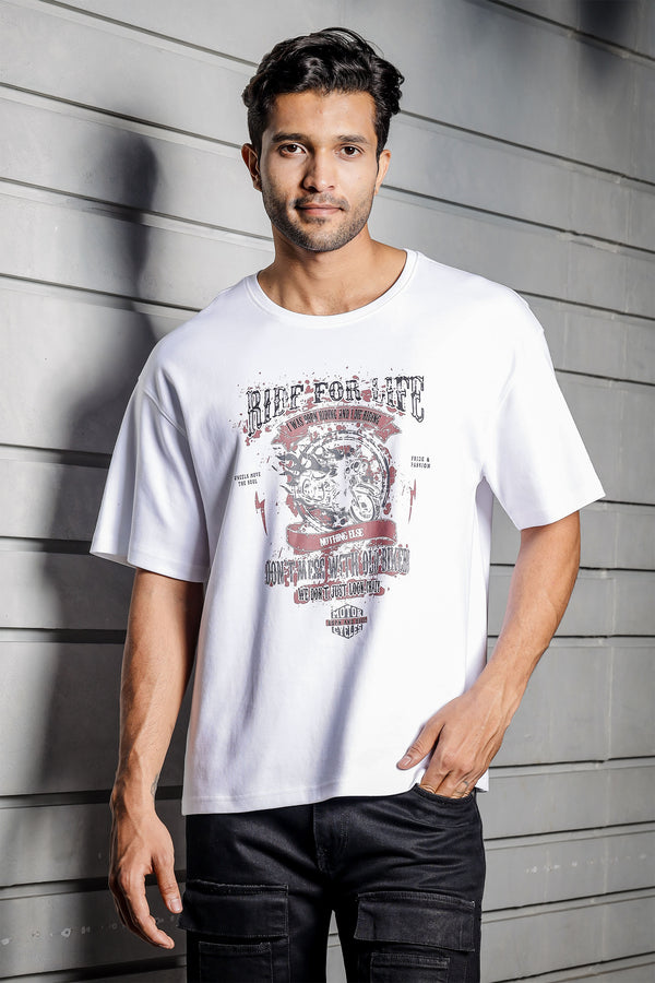 Men's Pure Cotton Printed Oversized T-Shirt