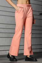 WOMEN PAPAYA PEACH PRINTED FLARED FIT BOTTOM