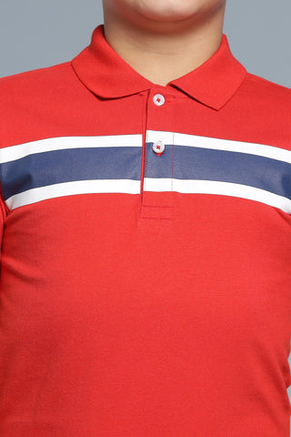 Classic Red Polo T Shirt for Boys