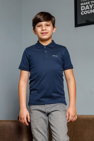 Boys Navy Polo T-Shirt