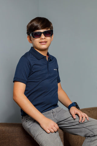 Boys Navy Polo T-Shirt