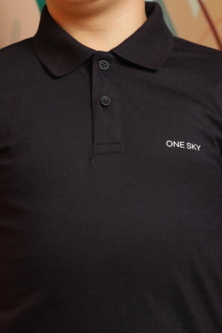 Boys Black Polo Tshirt