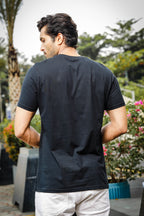Men's Typography Pure Cotton Round Neck T-Shirt
