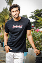 Men's Typography Pure Cotton Round Neck T-Shirt
