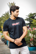 Men's Typography Pure Cotton Round Neck T-Shirt