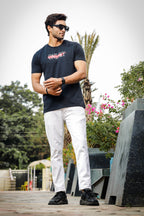 Men's Typography Pure Cotton Round Neck T-Shirt