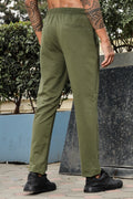 ONE SKY MEN MILITARY OLIVE SOLID JOGGERS