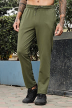 ONE SKY MEN MILITARY OLIVE SOLID JOGGERS
