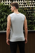 ONE SKY MEN MIRAGE GRAY PRINTED MENS TANK