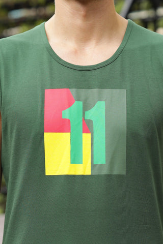 ONE SKY MEN GREENER PASTURES PRINTED MENS TANK