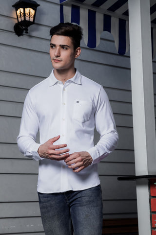 Mens Regular Fit Formal White Shirt