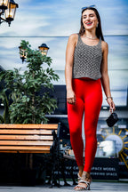 ONE SKY WOMEN RED SOLID LEGGINGS