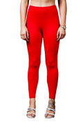 ONE SKY WOMEN RED SOLID LEGGINGS