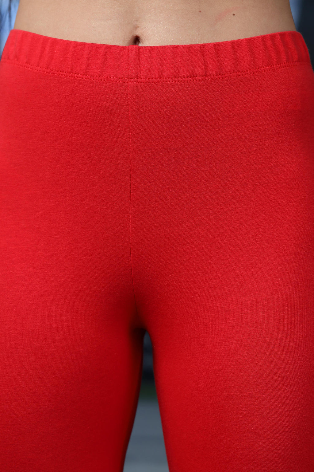 ONE SKY WOMEN RED SOLID LEGGINGS
