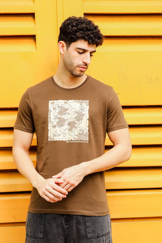 Round Neck T-Shirt - Comfortable Graphic Print