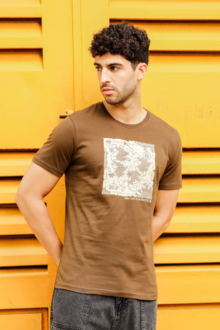 Round Neck T-Shirt - Comfortable Graphic Print