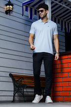 Men's Polo Blue T-Shirt